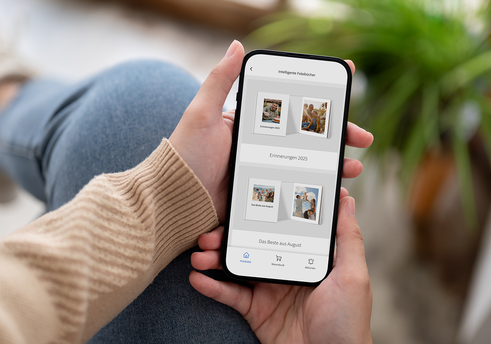 Intelligente Fotobücher direkt am Handy erstellen