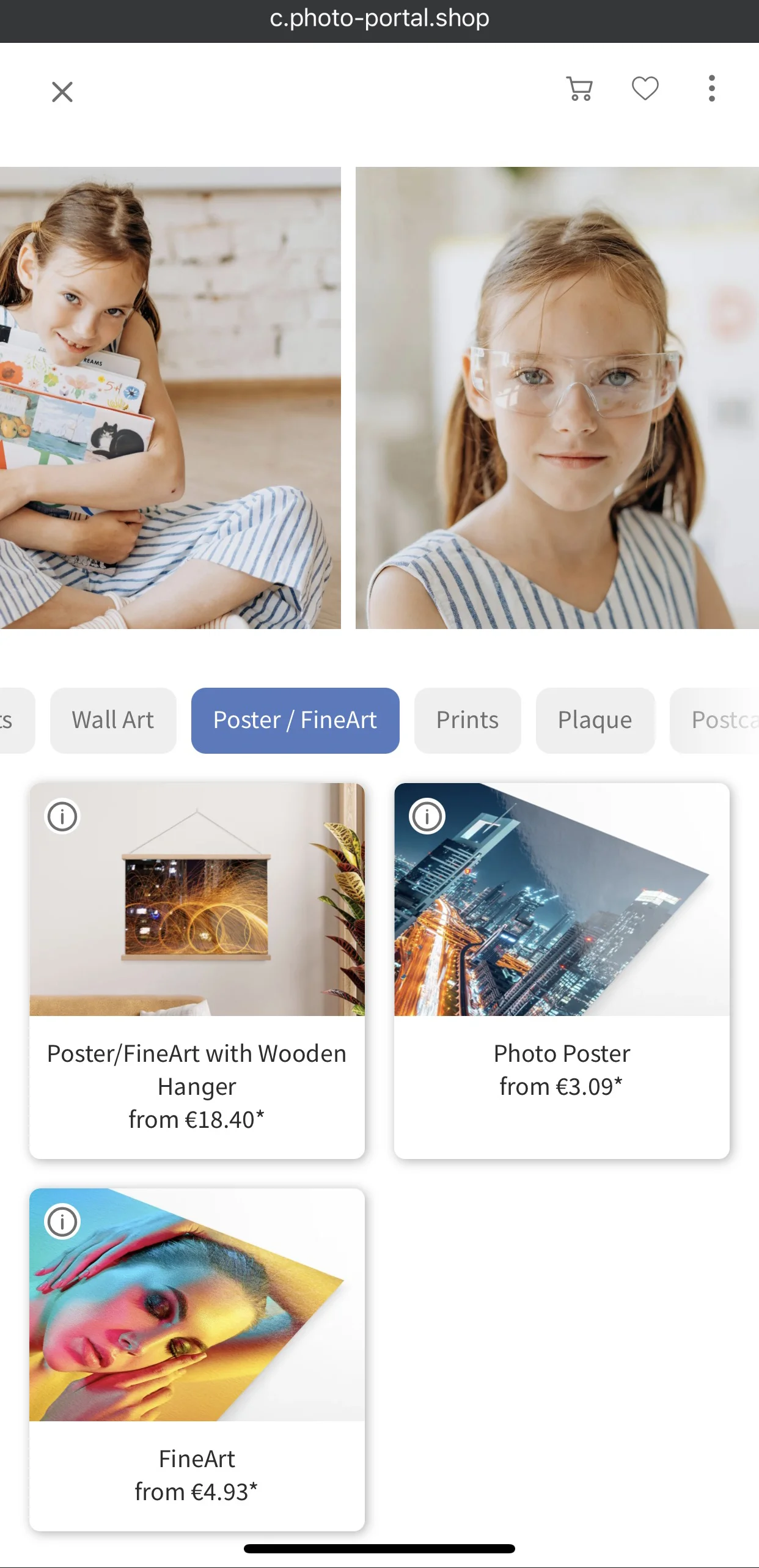 Mobile - Fotoposter ausgewählt