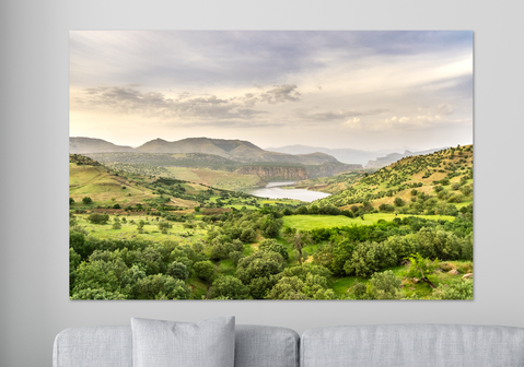 SIMBJOIS - Mensch in LandschaftWandbild