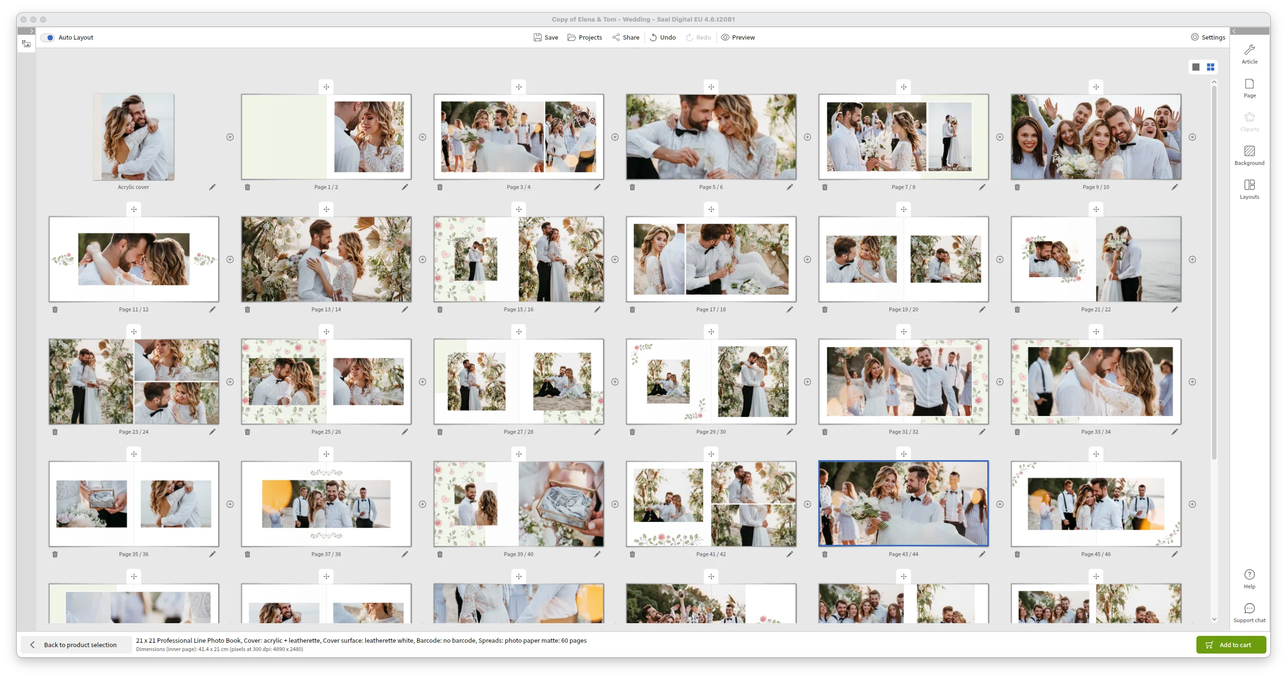 Fotoraamatu ülevaaterežiim