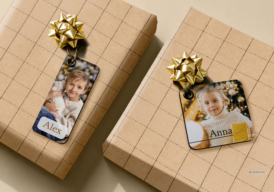 Custom Photo Gift Tags in Your Choice of Shape