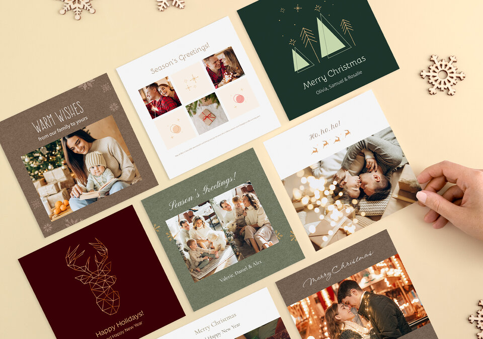 Eine Vielzahl von Designs für Weihnachten