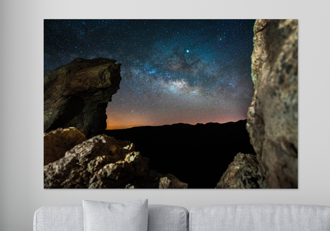 SIMBJOIS - Mensch in LandschaftWandbild