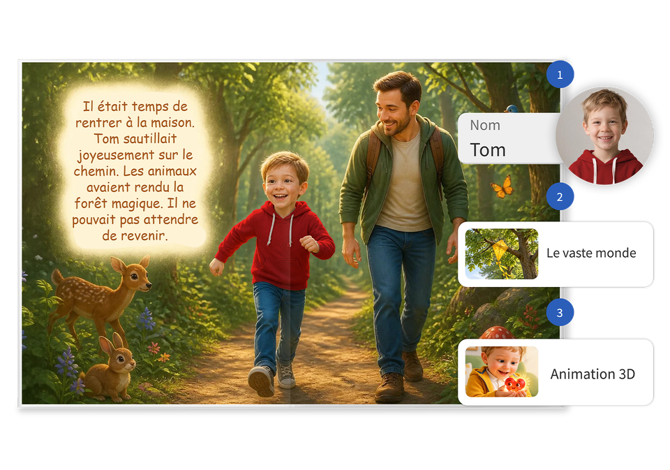 Votre album pour enfants personnalisé, prêt en quelques minutes