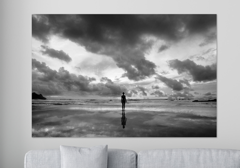 SIMBJOIS - Mensch in LandschaftWandbild