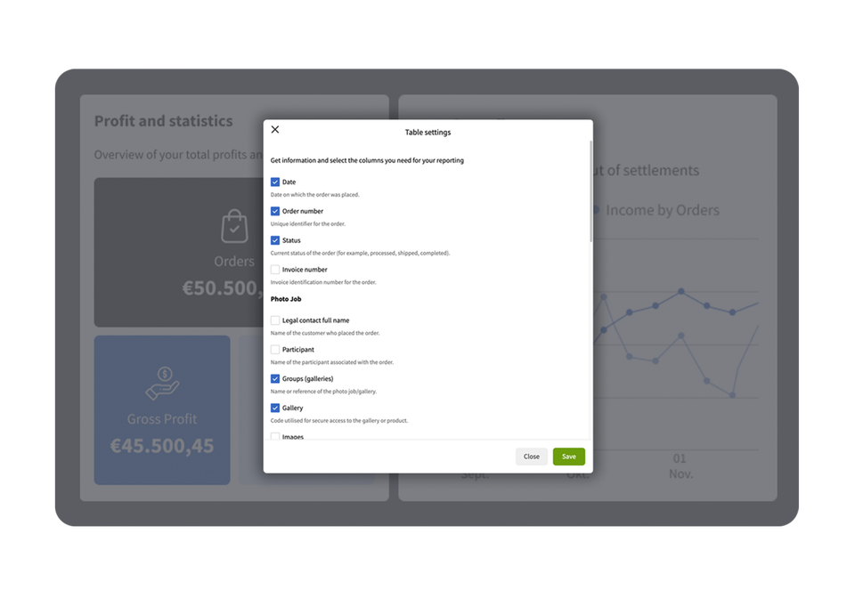 Personalisation of reporting