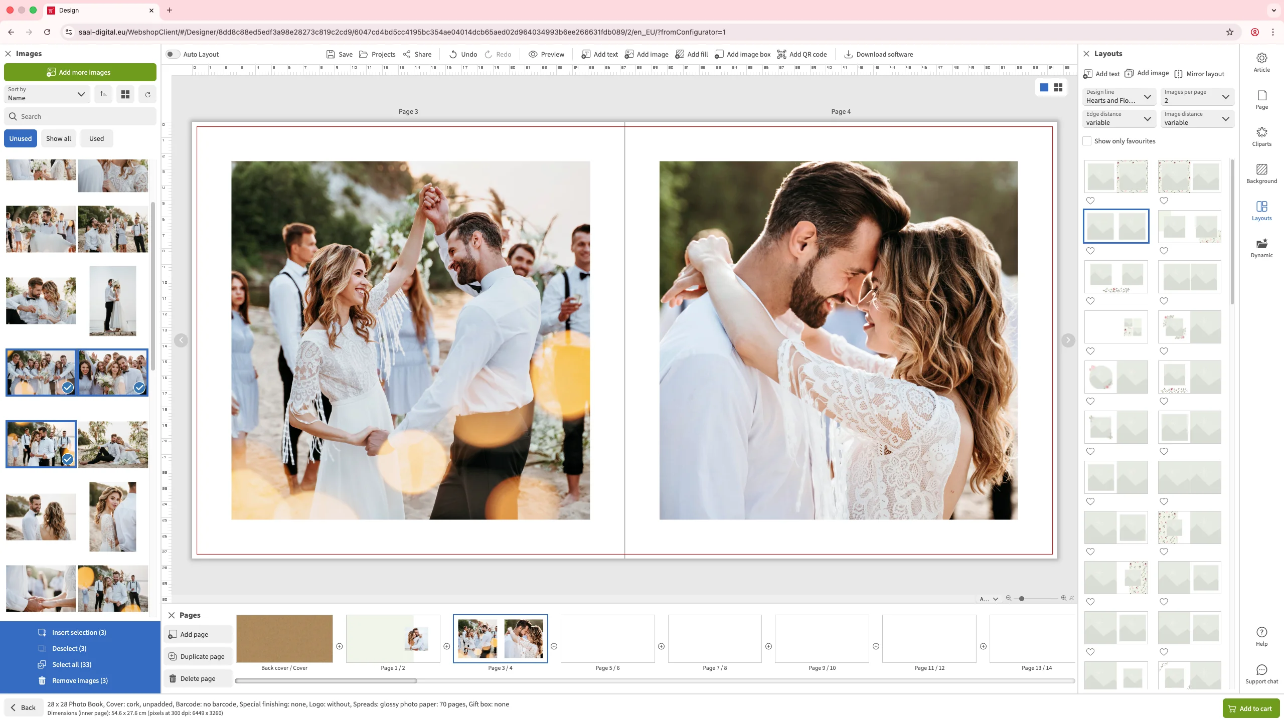 Drei mit AutoLayout platzierte Bilder