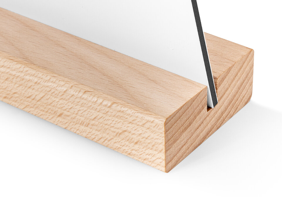 Fotoaufsteller Holzsockel